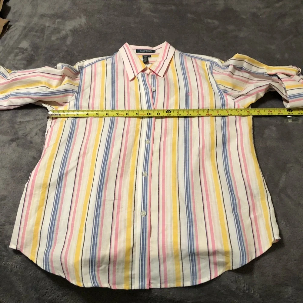 Lauren Ralph Lauren Striped Button Down Shirt - Picture 6 of 7